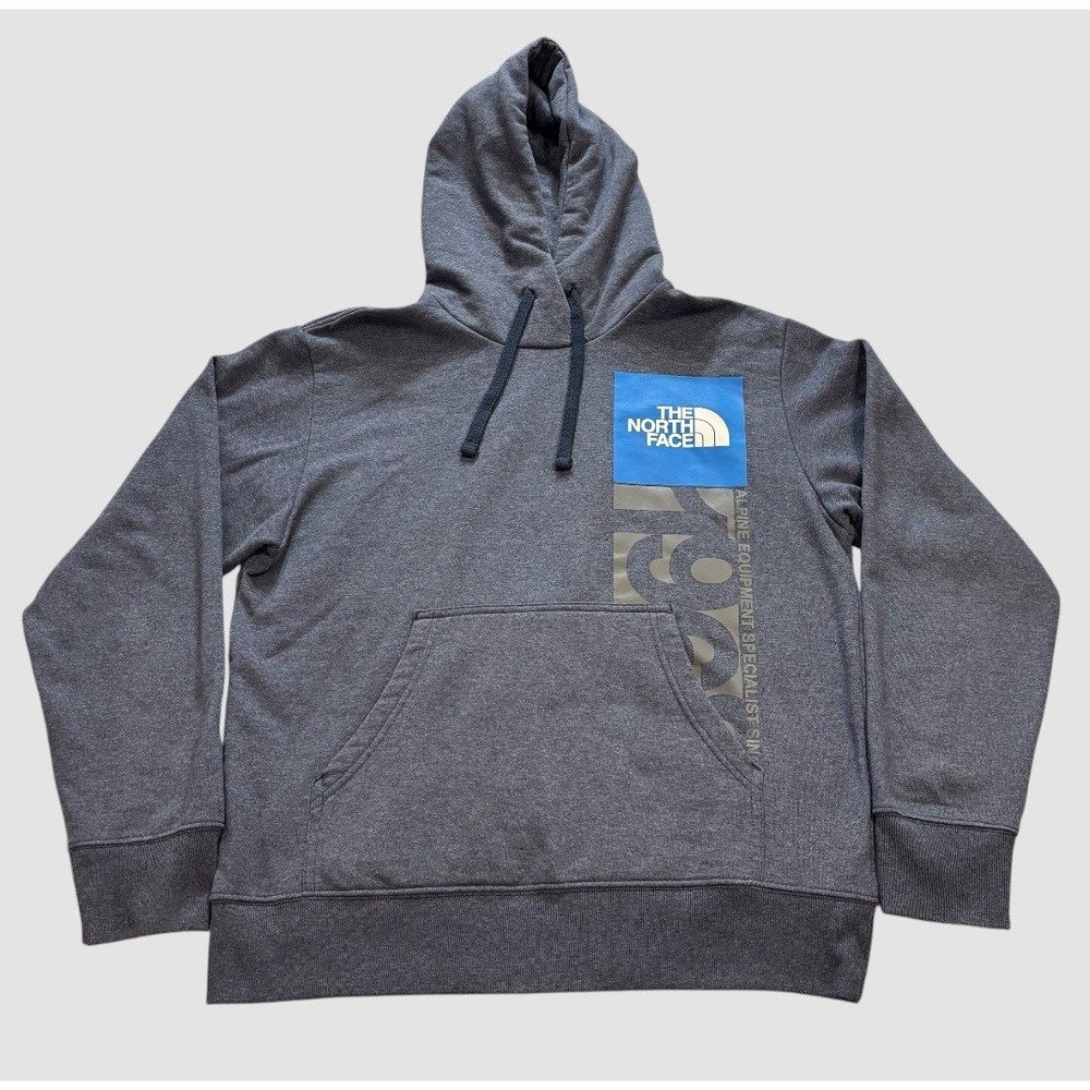 The North Face Men's Medium Blue Hoodie Sweatshirt Kangaroo Pocket